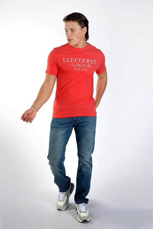 Cador Erkek %100 Pamuk O Yaka T-Shirt Mercan