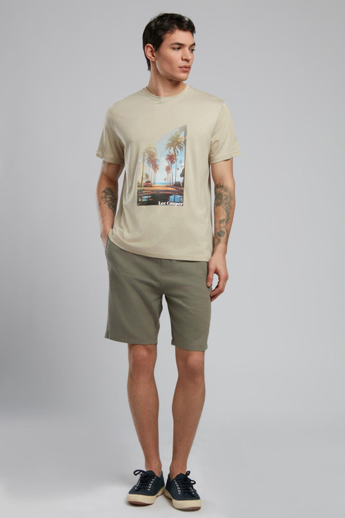 Montay Erkek O Yaka T-Shirt Bej