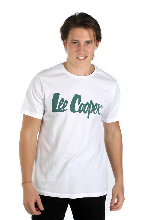 Londonlogo Erkek %100 Pamuk O Yaka T-Shirt Beyaz-Y