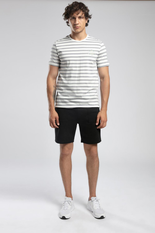 Eddy Erkek %100 Pamuk O Yaka T-Shirt Gri