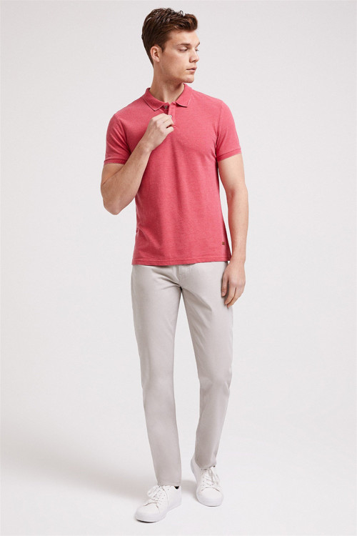 Miless Erkek Polo Yaka T-Shirt Kırmızı
