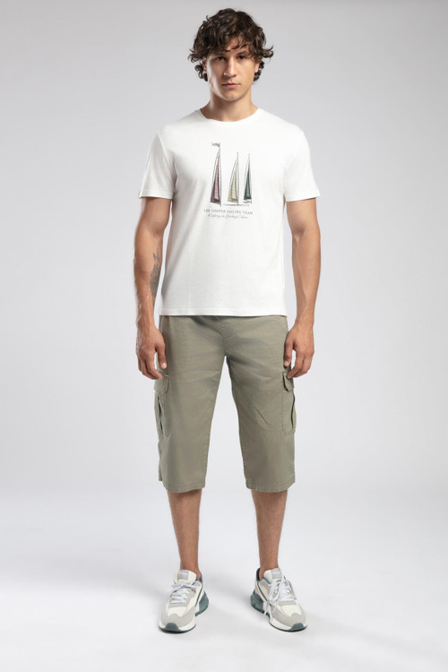 Nelli Erkek O Yaka T-Shirt Ekru