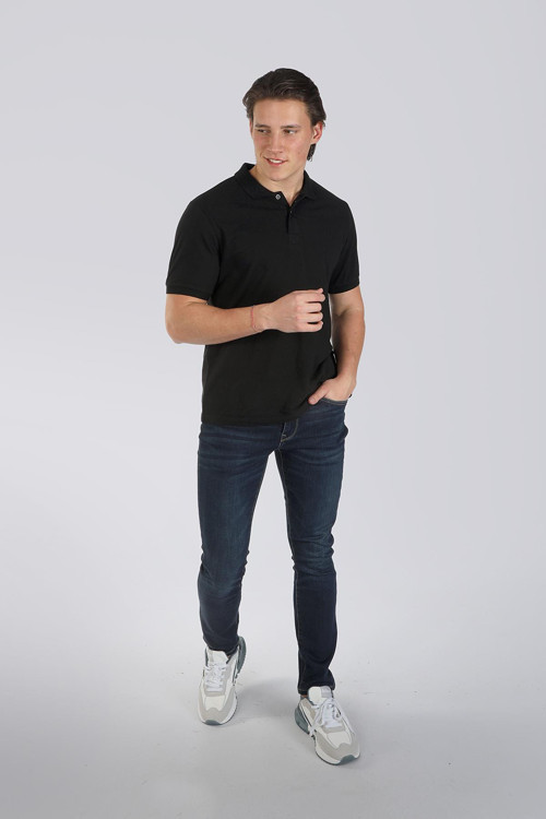 Twins 1 Erkek %100 Pamuk Pike Polo Yaka T-Shirt Siyah