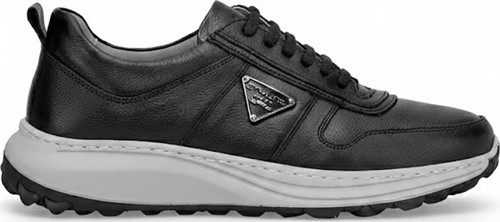 Elit 26YSLUYC129C Erkek Hakiki Deri Casual Ayakkabı Siyah - Gri