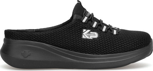D5109 Krakers Sabo Kadın Memory Foam Düz Sandalet Siyah
