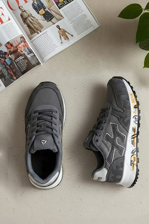 2444 Erkek Klasik Sneaker Füme