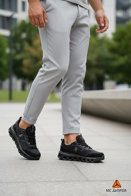 Erkek Memory Foam Ortopedik Sneaker Siyah