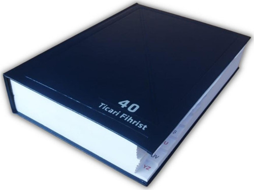 Firhist Ticari 40'lı 20x28 Lacivert Cilt Bezli 1 Adet Artlantis Ticari Firhist Lacivert 20*28