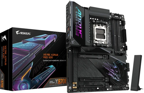 X870E AORUS PRO X3D WIFI-7 AM5 DDR5 9000MHz (OC) ATX Gaming (Oyuncu) Anakart