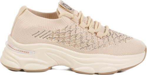 Krem Triko Örme Anatomik Kadın Sneaker