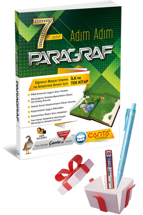 7.Sınıf Adım Adım Paragraf Soru Bankası (Çanta Yayınları) + Faber Eğitim Seti