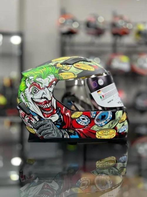 820 Full Face Aynalı Vizör Kapalı Motosiklet Kaskı M Beden Ugly Grey Green