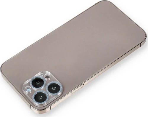 iPhone 12 Pro Max Shine Kamera Lens Koruma Cam - Sierra Blue