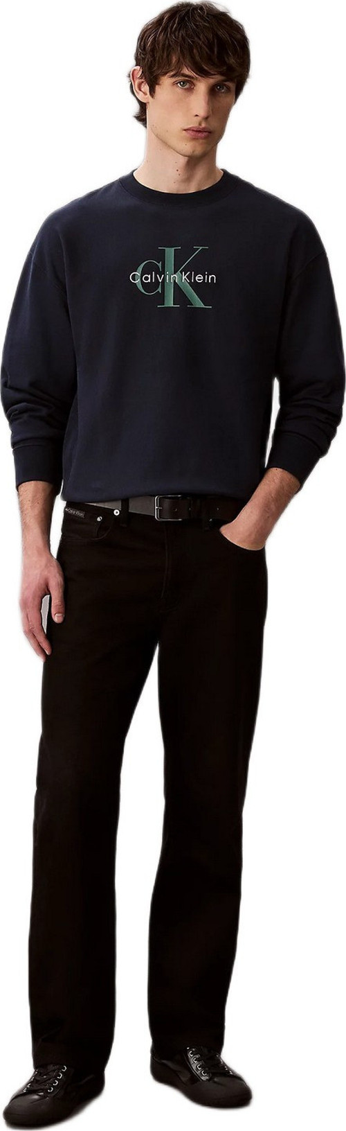Lv04Rd234 Ls Premium Terry Monologo Cn Erkek Sweatshirt