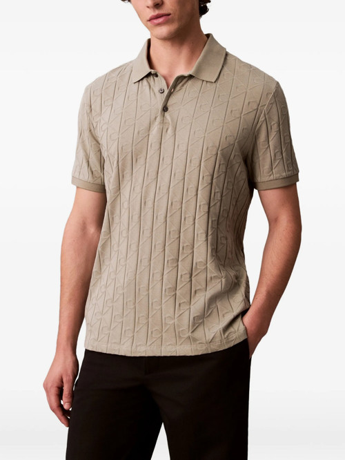 Lv04Le203G Ss Dbl Mercerized Emblem Jacquar Erkek Polo Tişört
