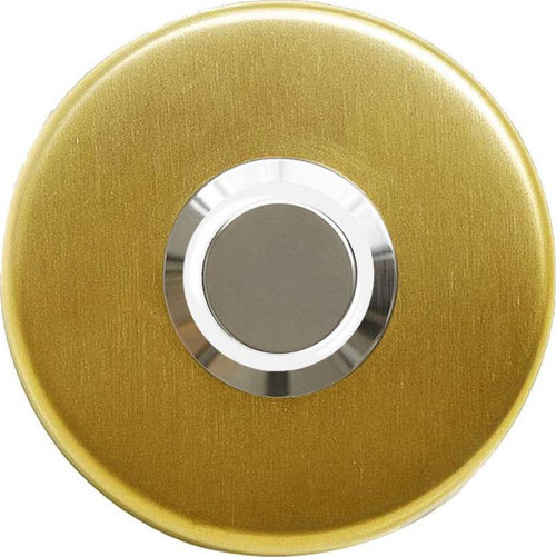 Z-101GB Paslanmaz Zil Butonu - Altın Renk Beyaz Led