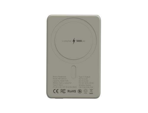 5000mAh R Mag Slim Magsafe 20W hızlı manyetik wireless powerbank Natürel Titanyum MP-5KNT2