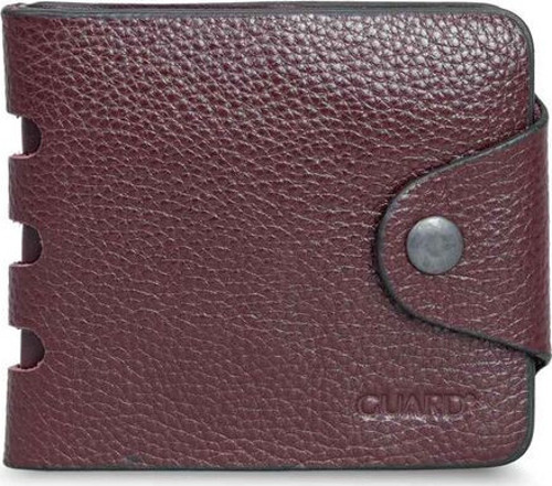 Bordo Hakiki Deri Yatay Model Patlı Spor Erkek Cüzdan // GRD260225WT1079