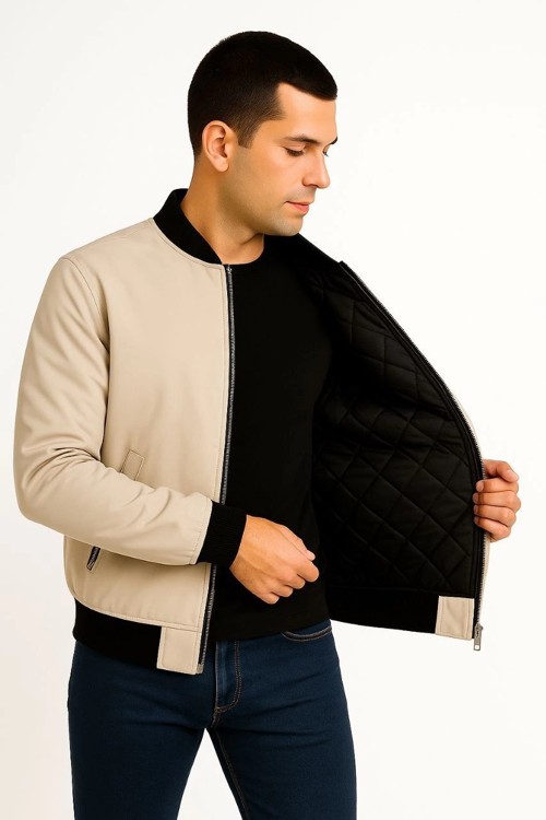 Bomber Mont Ceket - Bej