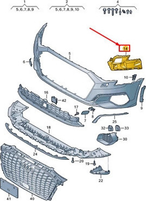 audi a3 sd/sb- 2021-2025 ön tampon çeki demirri kapağı (tw) Oem No (8Y0807241)