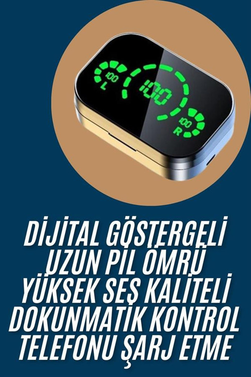 popüler 2025 Model Bluetooth Kulaklık Telefon Şarj Edebilen Çağrı Cevaplama Dijital Göstergel