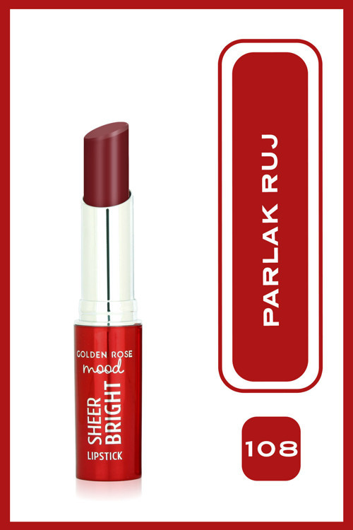 Mood Sheer Bright Lipstick No: 108 Rosy Plum - Parlak Ve Nemlendirici Ruj