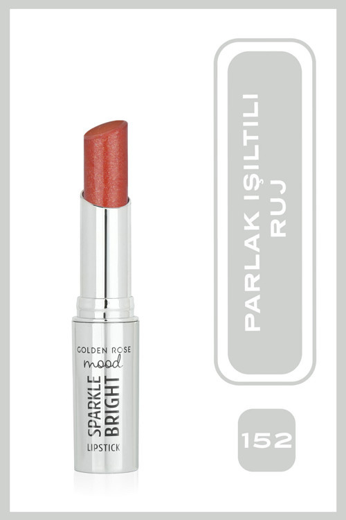 Mood Sparkle Bright Lipstick No: 152 Peach Glam - Yoğun Işıltılı Parlak Ruj