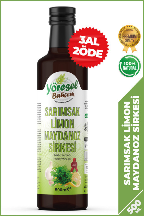 Sarımsak Limon Maydanoz Sirkesi Doğal Fermantasyon 500 Ml