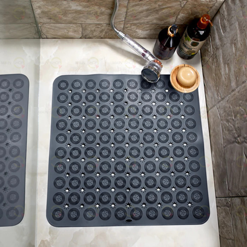 Kare Masajlı Vantuzlu Yapışır Silikon Banyo & Duş Kaydırmazı & Küvet Paspası 54x54 Cm M-150