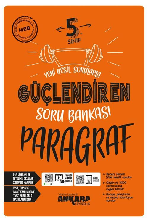 Ankara Yayıncılık 5.Sınıf Paragraf Yeni Nesil Sorularla Güçlendiren Soru Bankası