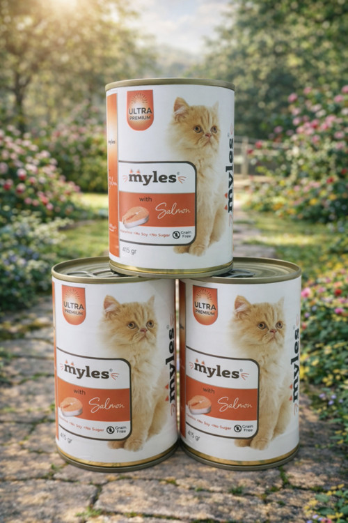 3'Lü Set Somonlu Yetişkin Kedi Konserve Mama