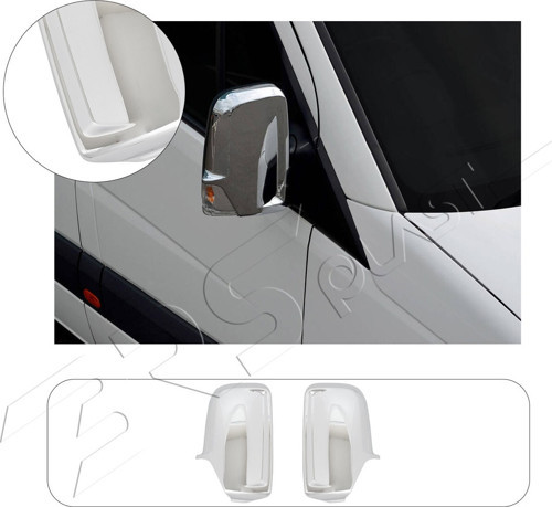Mercedes Sprinter W906 Uyumlu 2006-2018 Ayna Kapağı 2 Parça Abs Krom Kaplama