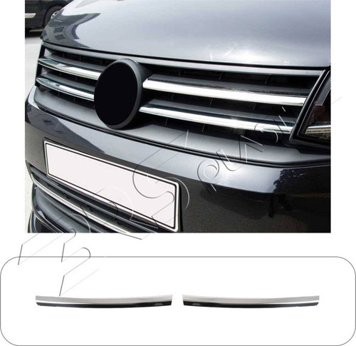 Volkswagen Caddy Uyumlu 2015-2019 Krom Ön Panjur 2 Parça Paslanmaz Çelik