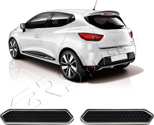 Renault Clio 4 Uyumlu 2012-2019 Krom Egzoz Çıkış Kromu 2 Parça Paslanmaz Çelik