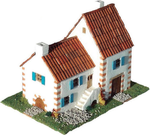 3529 ÇEK TİPİK KIRSAL EVİ, 36X28X8 CM. TAŞ MAKETİ
