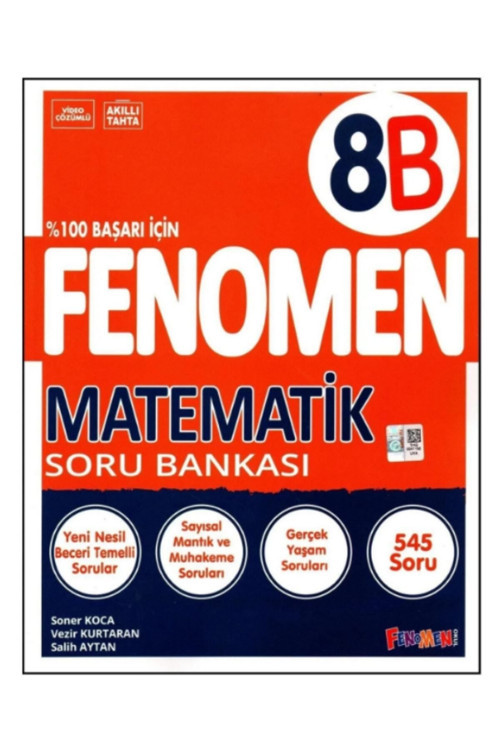 Fenomen 8.sınıf Matematik B Soru Bankası Yeni Kapak