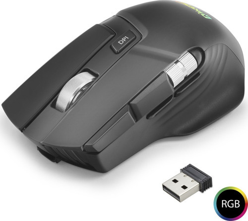 W13 Kablosuz Mouse Dual Mod 10000 Dpi 10 Tuş 1000 Hz Rgb - Siyah