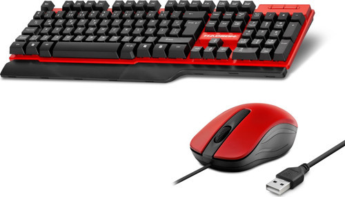 Klavye Ve Mouse Seti - Kırmızı Siyah HD861K