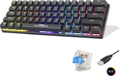 Mekanik Mini Klavye Blue Switch Rgb - Siyah G509B