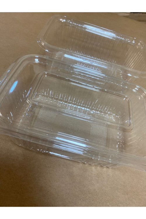50 Adet Plastik Sızdırmaz Kap 1000 Gr Cc Kullan At Tek Kullanımlık Plastik Düz Kapaklı Kase