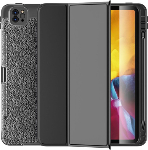 Apple İpad Pro 11 2022 4. Nesil M2 Çip Uyumlu Deri Görünümlü Kalemlikli Kılıf Lux Case