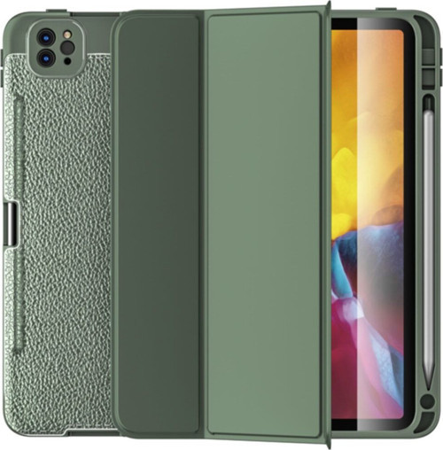 Apple İpad Pro 11 2022 4. Nesil M2 Çip Uyumlu Deri Görünümlü Kalemlikli Kılıf Lux Case