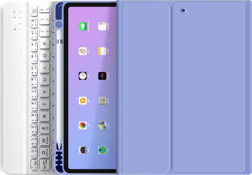 Ipad 8. ve 9. Nesil 2020 /2021 10.2 Inç Tablet Uyumlu Bluetooth Klavyeli Kılıf (Türkçe Klavye)
