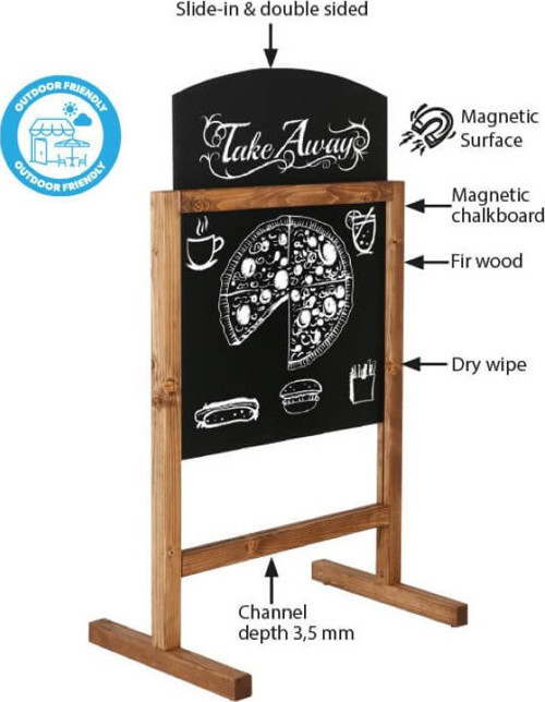 Ahşap Miniboard 60x78cm Siyah