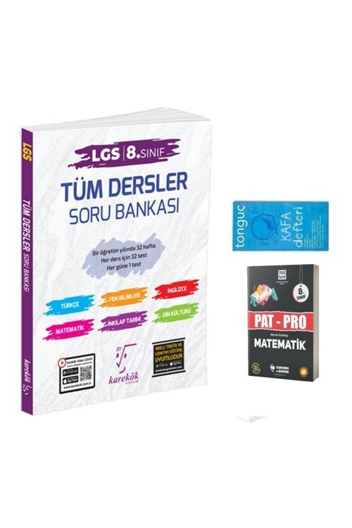 8. Sınıf Tüm Dersler Soru Bankası İle Pat-Pro Matematik Soru Bankası Hediyeli+Kafa Defteri 2023-2024