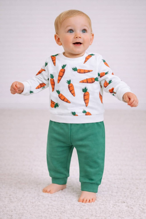 Alt Üst Takım Erkek Takım Askı Havuçlu İkili Takım %100 Pamuk