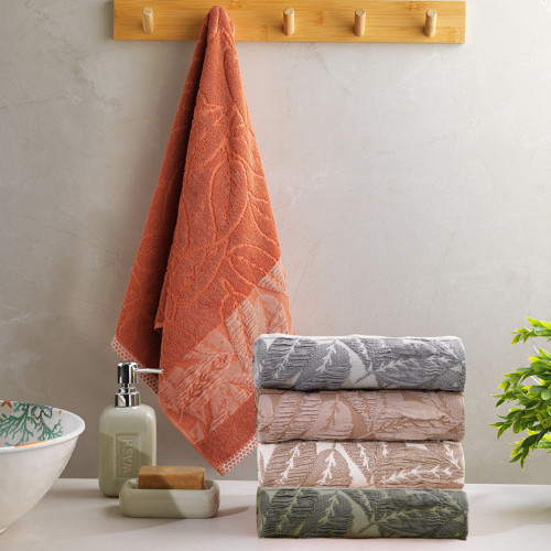 Home Adore Jakarlı Havlu 70x140 Cm 1 Parça-Kiremit
