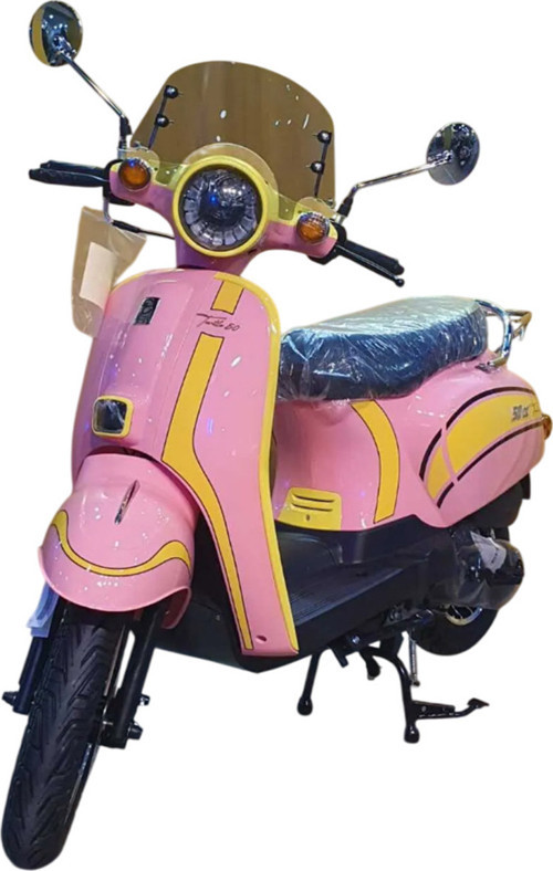 Turtle 50 Benzinli Scooter - Pembe/Sarı