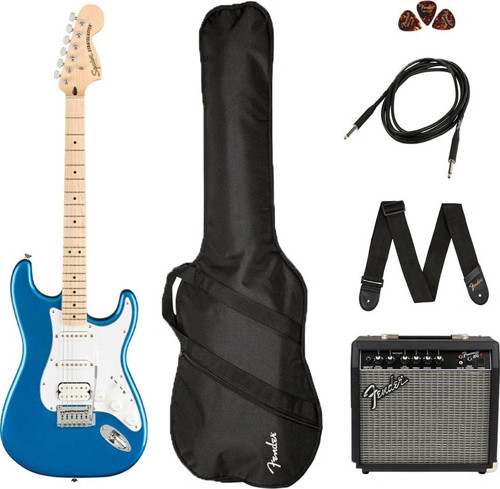 Affinity Strat HSS Frontman 15G Amp Lake Placid Blue Elektro Gitar Seti