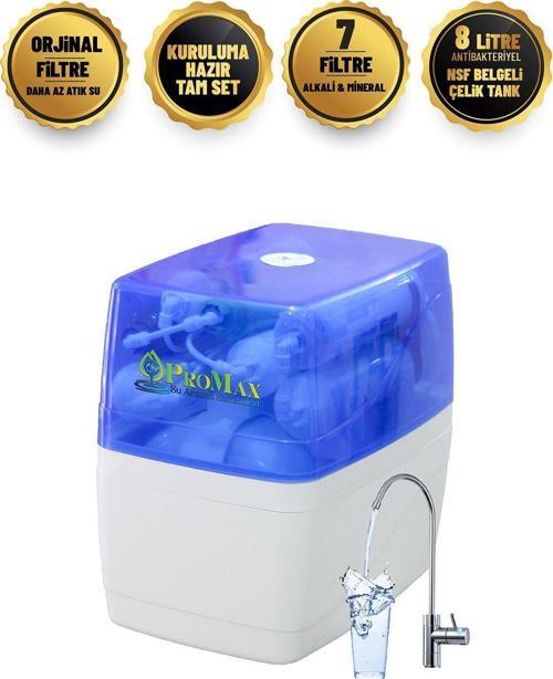 15 Aşamalı Mineral Alkali Vontron Membran Nsf Antibakteriyel Çelik Tanklı Su Arıtma Cihazı